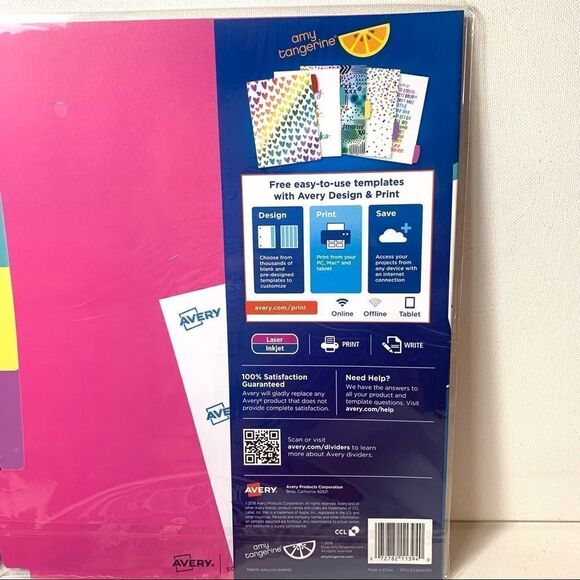 Avery 5 Big Tabs Reversible Fashion Binder Divider - Picture 4 of 4